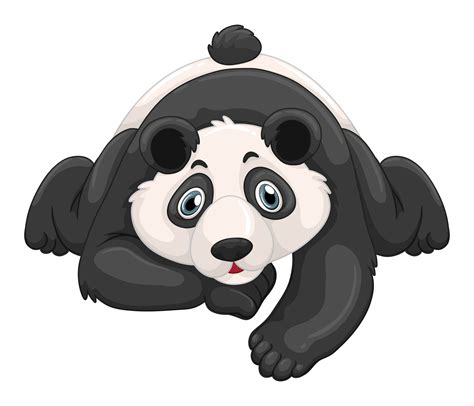 Cute Panda Crawling On The Ground 368312 Vector Art At Vecteezy