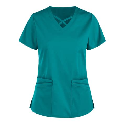 Uniforme De Enfermera Para Mujer T Nica De Manga Corta De Color S Lido