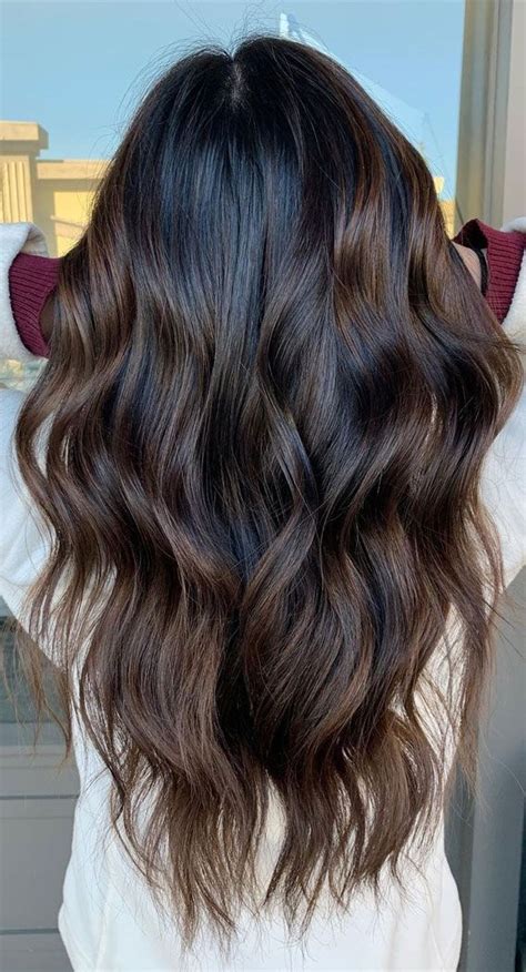 brown hair with blonde highlights chocolate brown balayage dark brown hair brown hair color