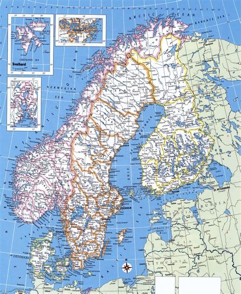 Rome2rio makes travelling from finland to denmark easy. Large detailed political map of Norway, Sweden, Finland ...