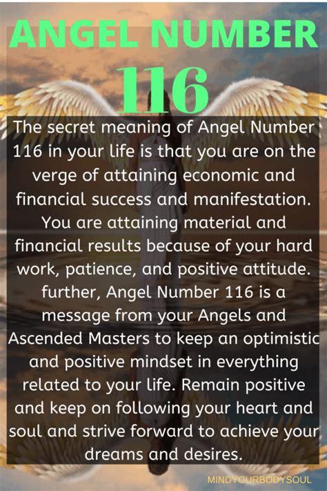 116 Angel Number Meaning Twin Flame And Love Mind Your Body Soul