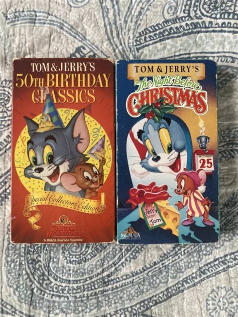 Tom And Jerry Vhs Movies 50th Birthday Classics And Night Before Christmas