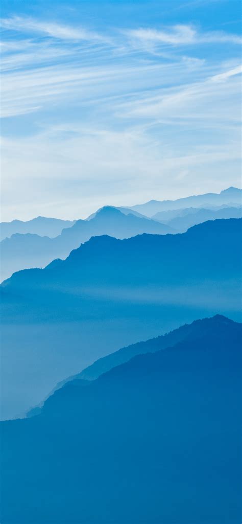 Mountains 4k Wallpaper Blue Sky Mountain Range Fog Peak Nature 5364
