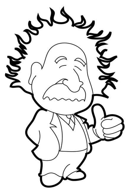 Albert Einstein Easy Drawing Clip Art Library