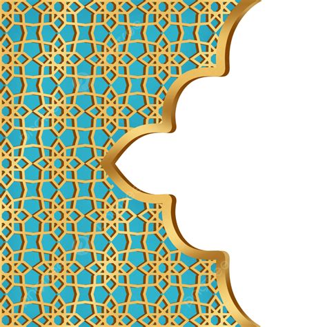 Islamic Ramadhan Png Transparent Ramadhan Blue Tosca Gold Pattern