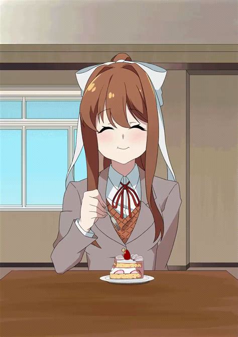 Monika Eating Her Bday Cake By Chocolatteddy On Twitter Rddlc