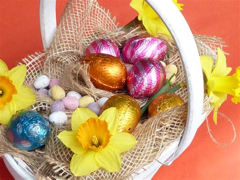 Free Stock Photo 17340 Festive Easter Decoration In Basket Freeimageslive