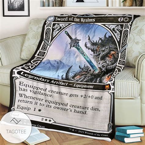 Khm 299 Sword Of The Realms Mtg Game Magic The Gathering Blanket Tagotee