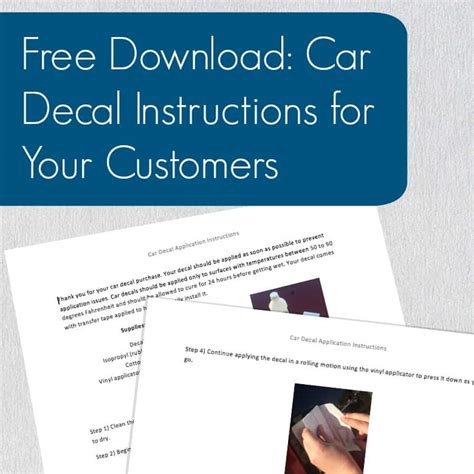 Apply the vinyl to your car surface; Free Printable Car Decal Instructions for Your Silhouette ...