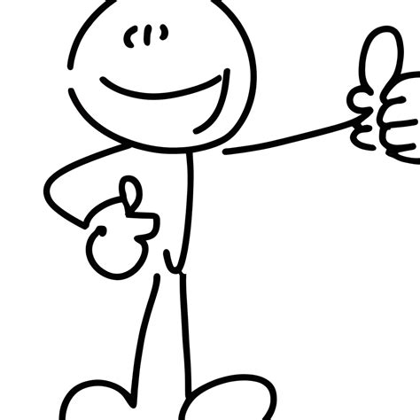 Stick Person Giving A Thumbs Up · Creative Fabrica