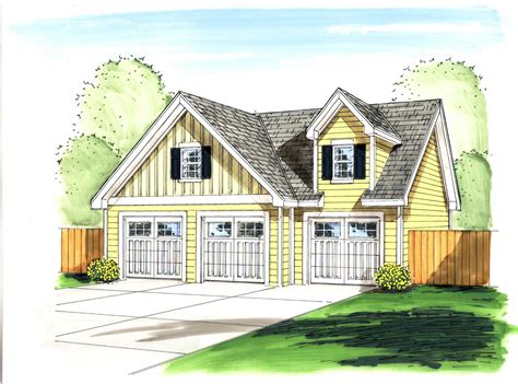 3-Car Garage with Loft, 1000 Sq Ft | Floor Plan #100-1059