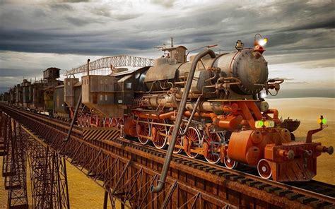 Concept Steampunk Train By Giorgio Dalbano 스팀펑크