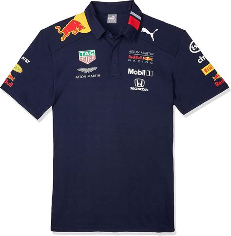 Aston Martin Red Bull Racing F1 Mens Team Polo 2019 M Blue