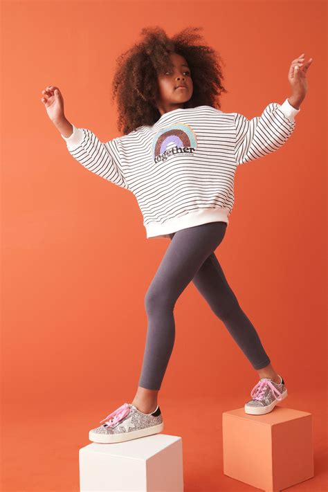 Buy Multi Rainbow Pink Sparkle Crew Top And Leggings Set 3 16yrs From