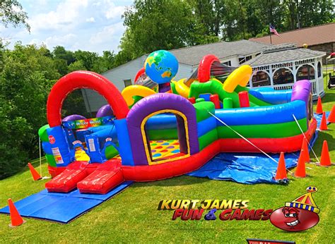 Wacky World Kids Combo Bounce House Obstacle Course Slide Bounce