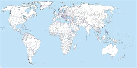 Blank World Map Without Borders