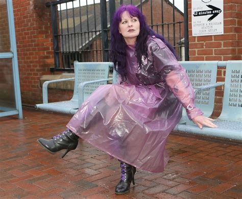 Vintage Cape Rubber Boots Rain Wear Bondage Vintage Looks Eye Candy Tulle Skirt Raincoat