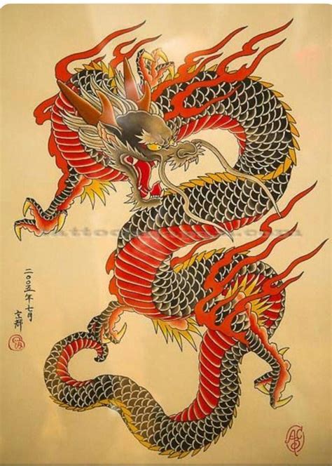 Chinese Red Dragon Tattoo Drawing Chinese Dragon Tattoo Sleeve By The