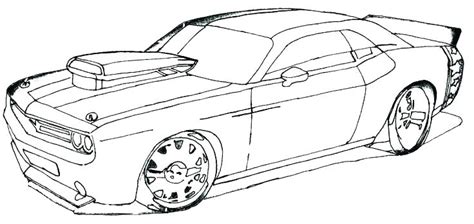 Hellcat Charger Coloring Pages Dodge Challenger Coloring Pages