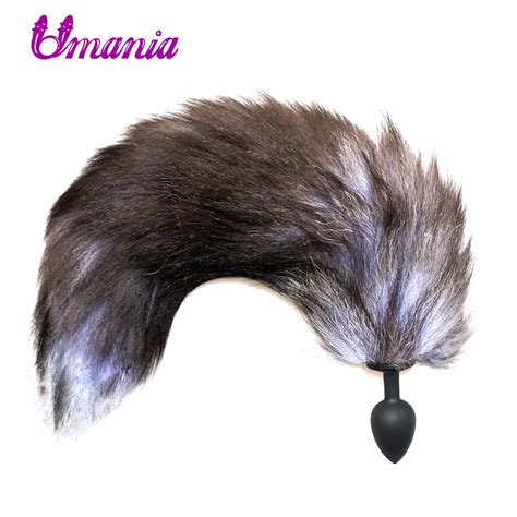 Sex Toys For Couples Erotic Exaggerated Foxtail Tail Silicone Anal Plug