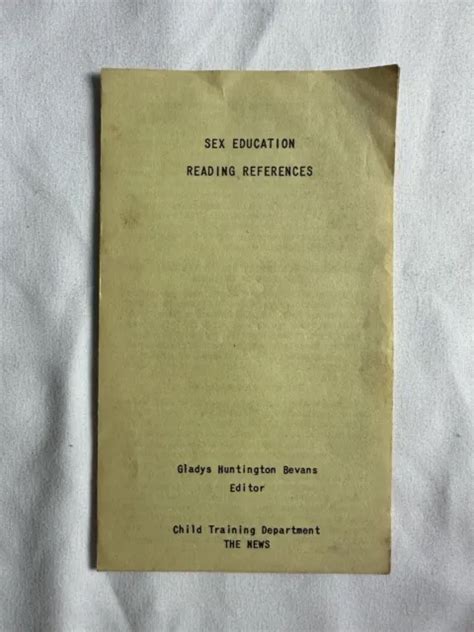 Vintage 1950s Early Sex Education Pamphlet Reading References Teacher Material 699 Picclick