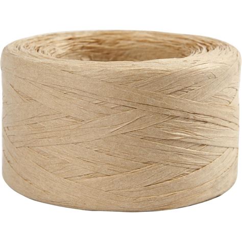 Papier Raffia Garen B 7 8 Mm Zandkleur 100 M 1 Rol 503293