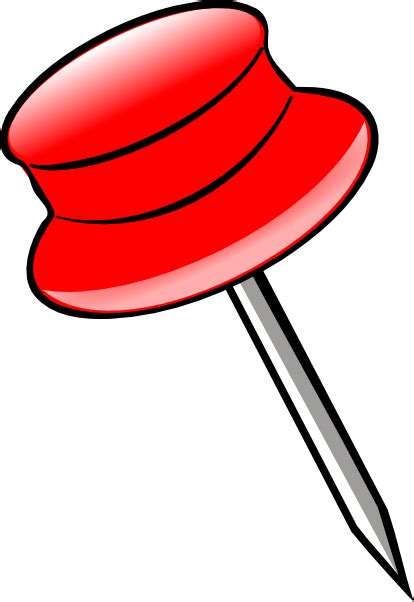 Red Push Pin Clipart Free Download On Png Clipartix