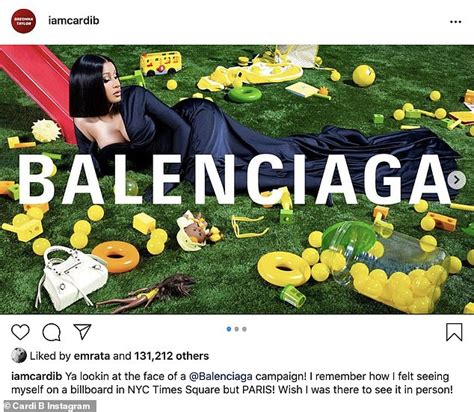 Cardi B celebrates becoming the new face of Balenciaga | Daily Mail Online