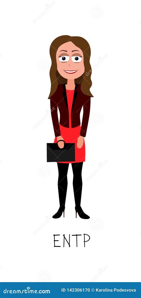 Business Woman Represents Entp Personality Stock Illustration