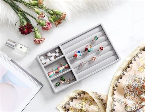 Jewelry Organizer Jewelry Drawers Ring Box Velvet Tray Etsy In 2021