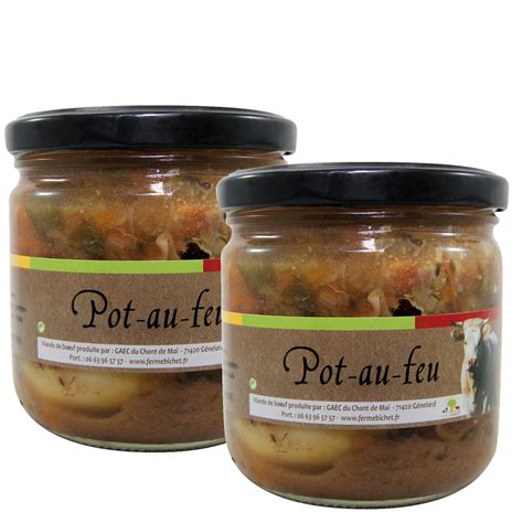 Pot - au - feu cuisiné en pot lot de 2 600 g La Ferme Bichet