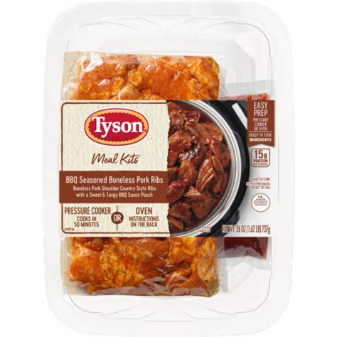 Tyson Bbq Seasoned Boneless Pork Ribs Meal Kit Oz Smiths Food