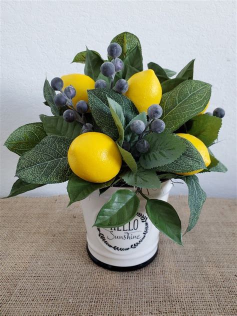 To get the look, click on the items below for direct links to the. Lemon Arrangement - Lemon and Blueberry Decor - Floral ...