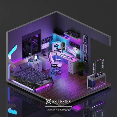 Artstation Room 50 Neodesign Gamer Bedroom Gamer Room Decor
