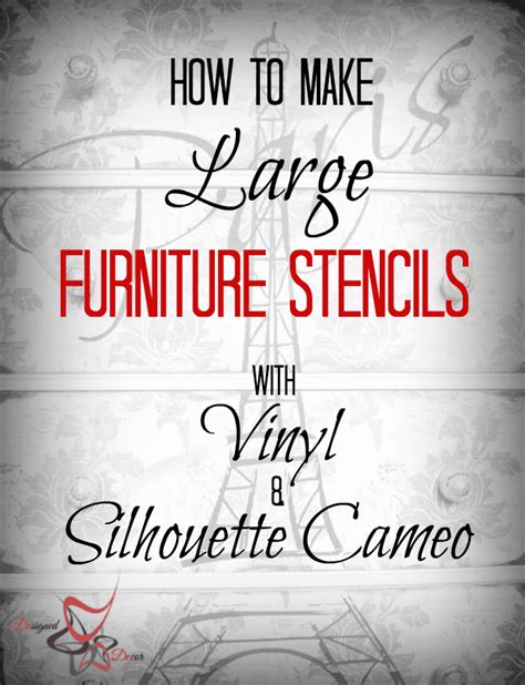 Some people even use them to make letters on the sidewalk. How to Make Large Furniture Stencils using Vinyl and a ...