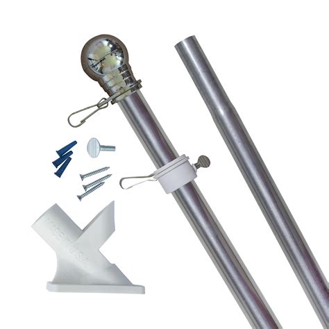 6ft All American Flagpole Kit With A Stainless Steel Tint