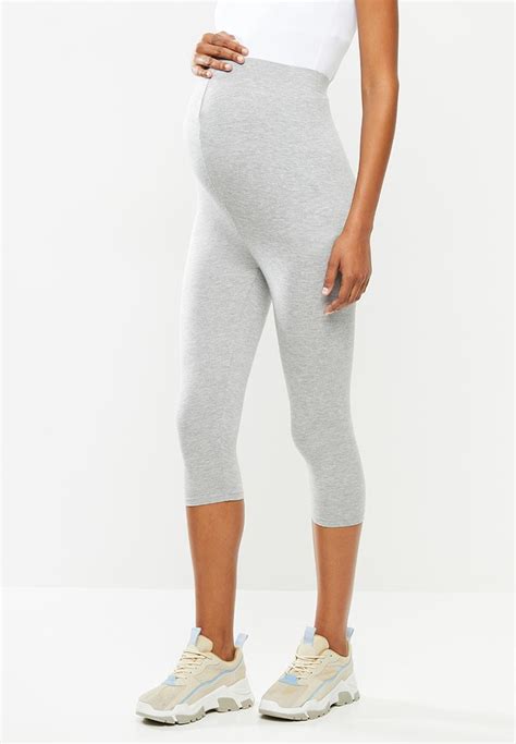 Maternity 34 Legging With Waistband Grey Missguided Bottoms