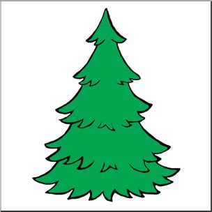 Stripy xmas tree & ornamental blurry background. Free Evergreen Tree Clipart, Download Free Clip Art, Free ...