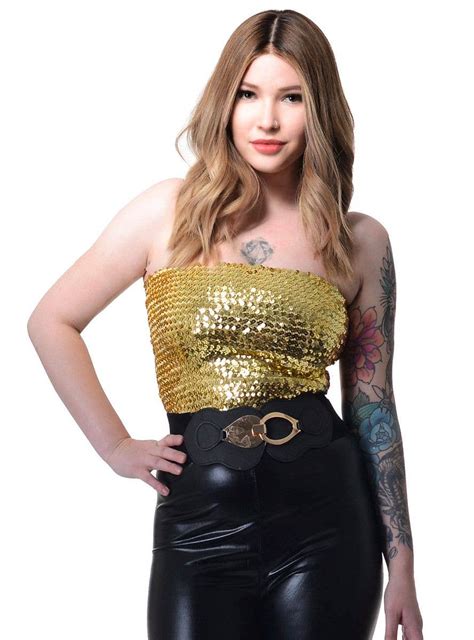Gold Sequin Stretchy Boob Tube Women S Costume Top