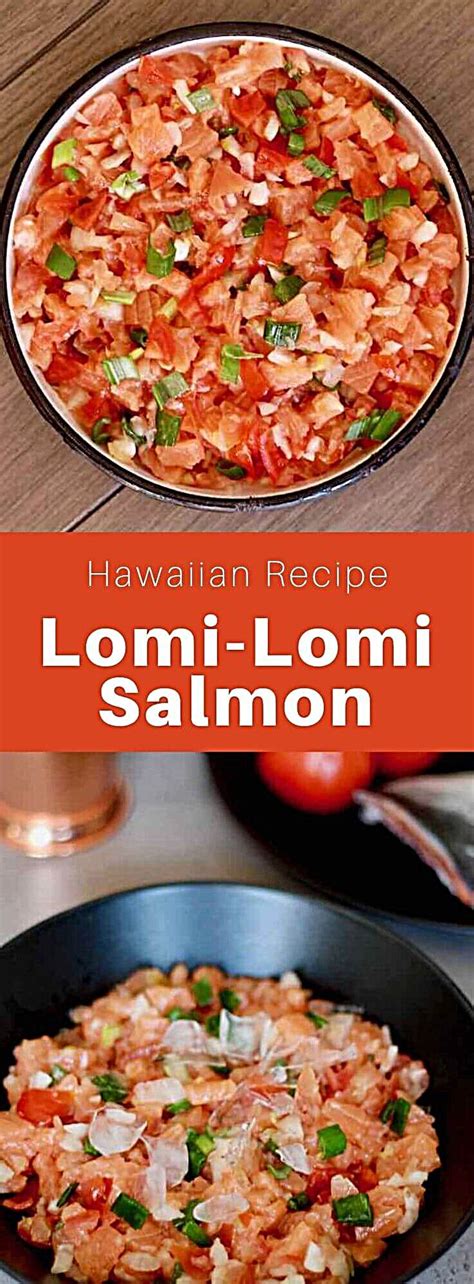 Lomi Lomi Is A Traditional Hawaiian Side Dish Prepared With Salmon In 2020 Hawaiian Side