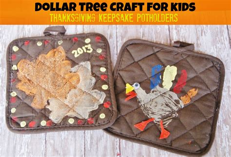 Dollar Tree Thanksgiving Keepsake Potholder Craft For Kids