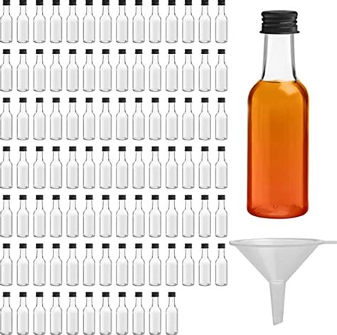 Belle Vous Mini Liquor Bottles 96 Pack Reusable Plastic