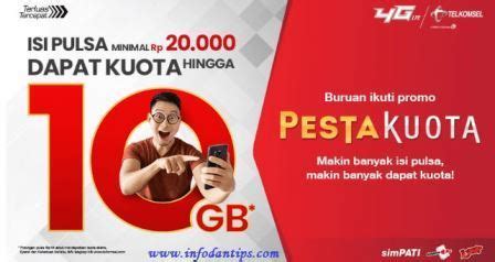 Daftar paket internet telkomsel murah kuota besar lengkap dengan cara aktivasinya. Cara Mendapatkan Paket Pesta Kuota Telkomsel 10GB Hanya Rp 10