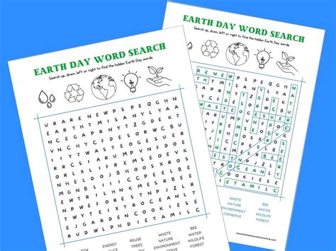 Printable Earth Day Activities For Kids Word Scramble And Word Search