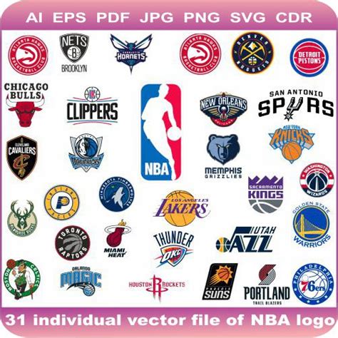 Nba Team Pack Logo Vector Image Cavaliers Nba Logo Bundle Nba Logo