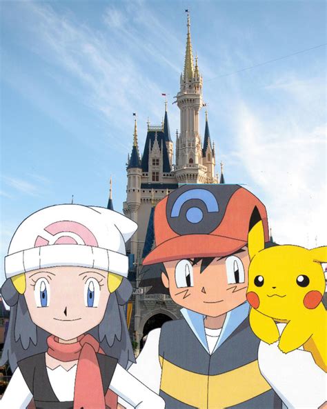 Dawn Ash And Pikachu In Walt Disney World By Pokemonlearningleagu On