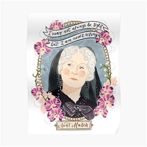 Little Women Potraits Aunt March Botanical Illustration Poster By