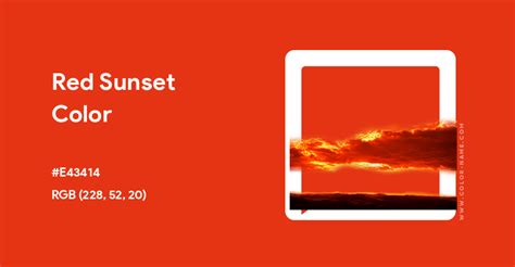 Red Sunset Color Hex Code Is E43414