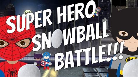 Winter Brain Break Super Hero Snowball Battle