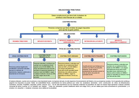 Mapa Conceptual Tipos De Contribuyentes Y Obligaciones Regimen The